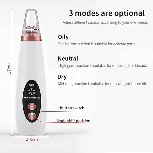 GlowSkin™ Portable Blackhead Remover – Vacuum Suction Device