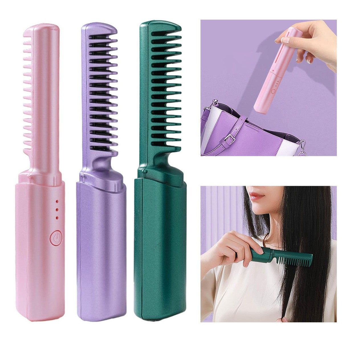 SmoothGlam Hair Straightener Comb - Instant Sleek & Shine