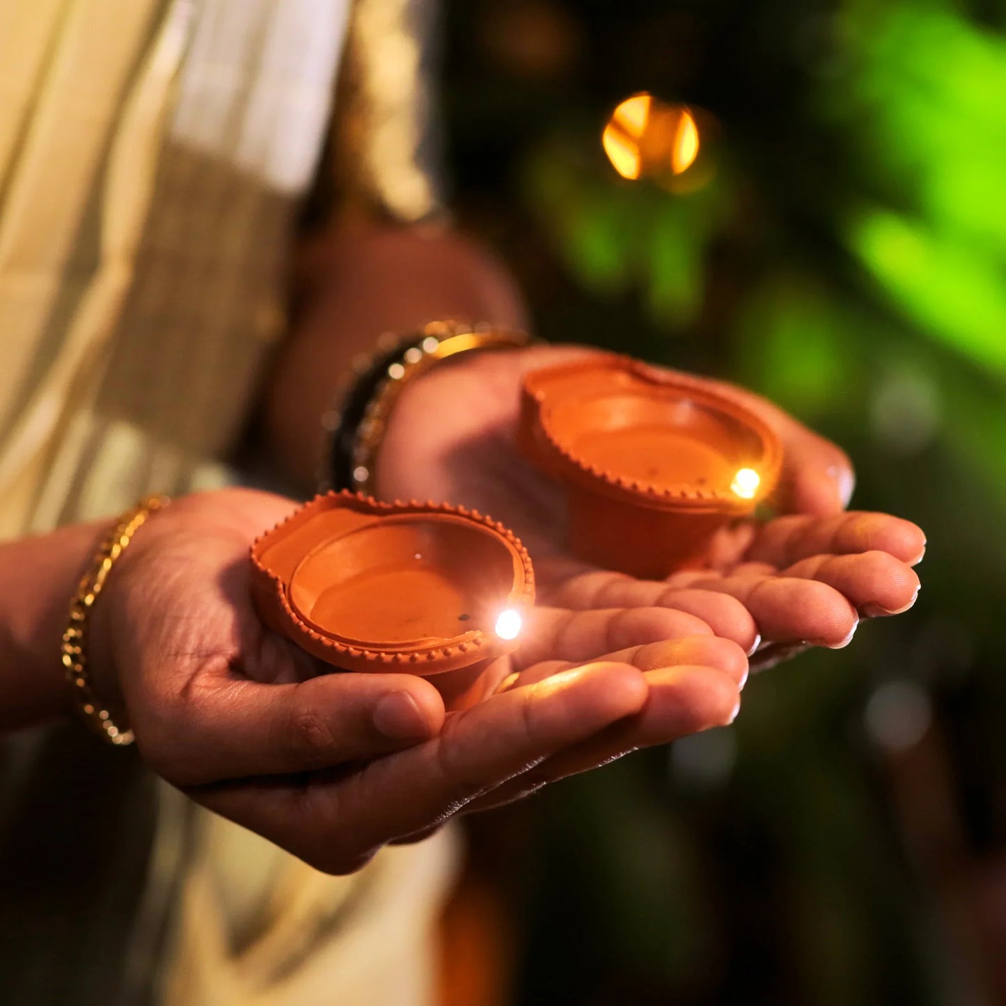 LED Light Water Sensor Diyas - Pack of 18