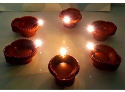 LED Light Water Sensor Diyas - Pack of 18