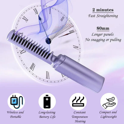 SmoothGlam Hair Straightener Comb - Instant Sleek & Shine