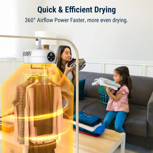 Portable Electric Cloth Dryer & Heater – Fast Drying, Silent & Energy Efficient