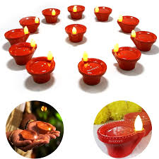 LED Light Water Sensor Diyas - Pack of 18