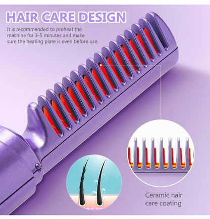 SmoothGlam Hair Straightener Comb - Instant Sleek & Shine